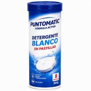 Puntomatic Deterg.blanco TUBO | 8 PASTILLAS / 264GR | Caja de 28 | Tubo - imagen 2