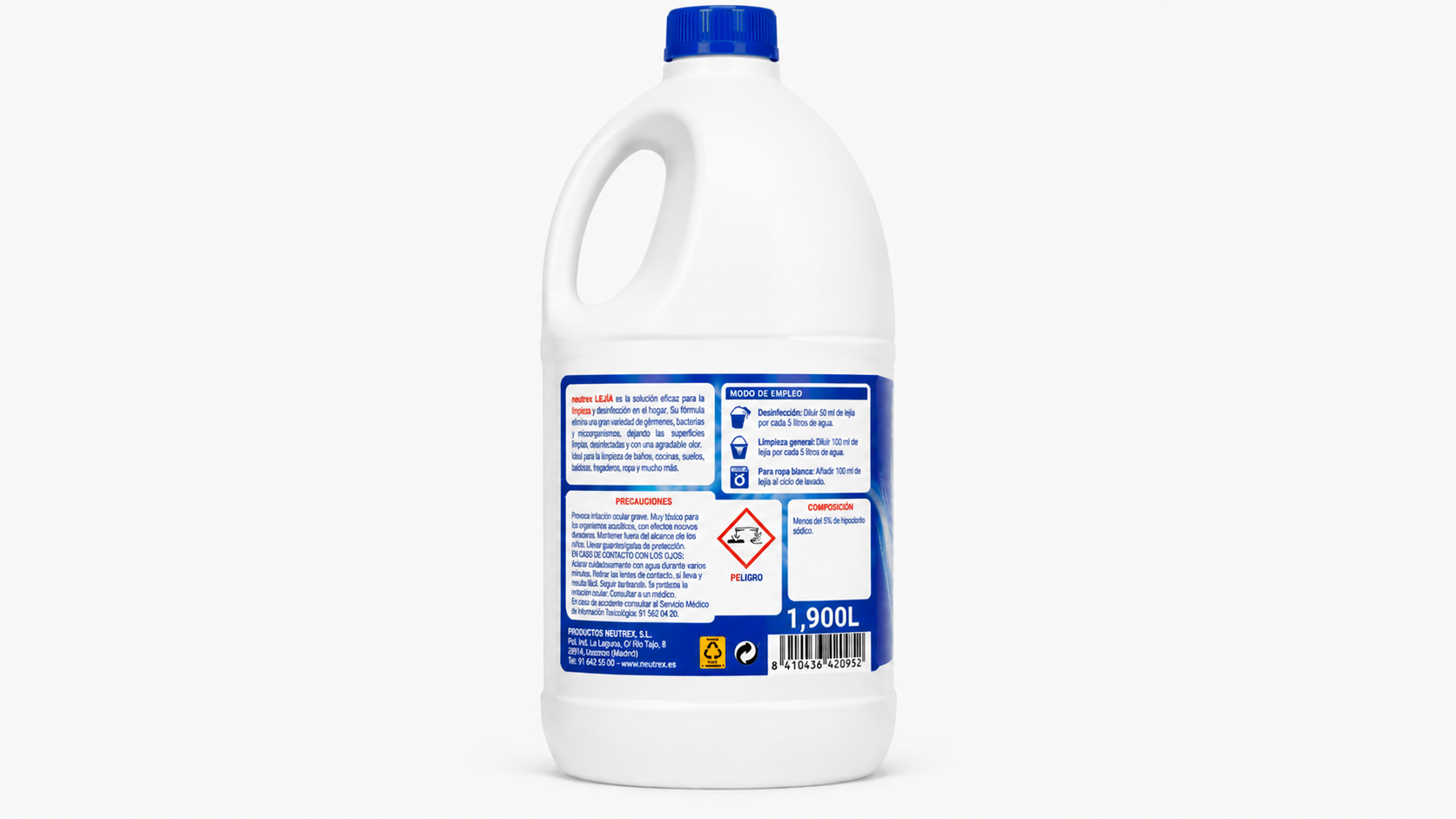 Neutrex Lejia | 1,900L | Caja de 8 | Botella plástico - imagen 9