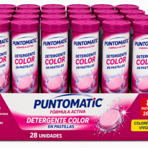 Puntomatic Deterg.color TUBO | 8 PASTILLAS / 264GR | Caja de 28 | Tubo