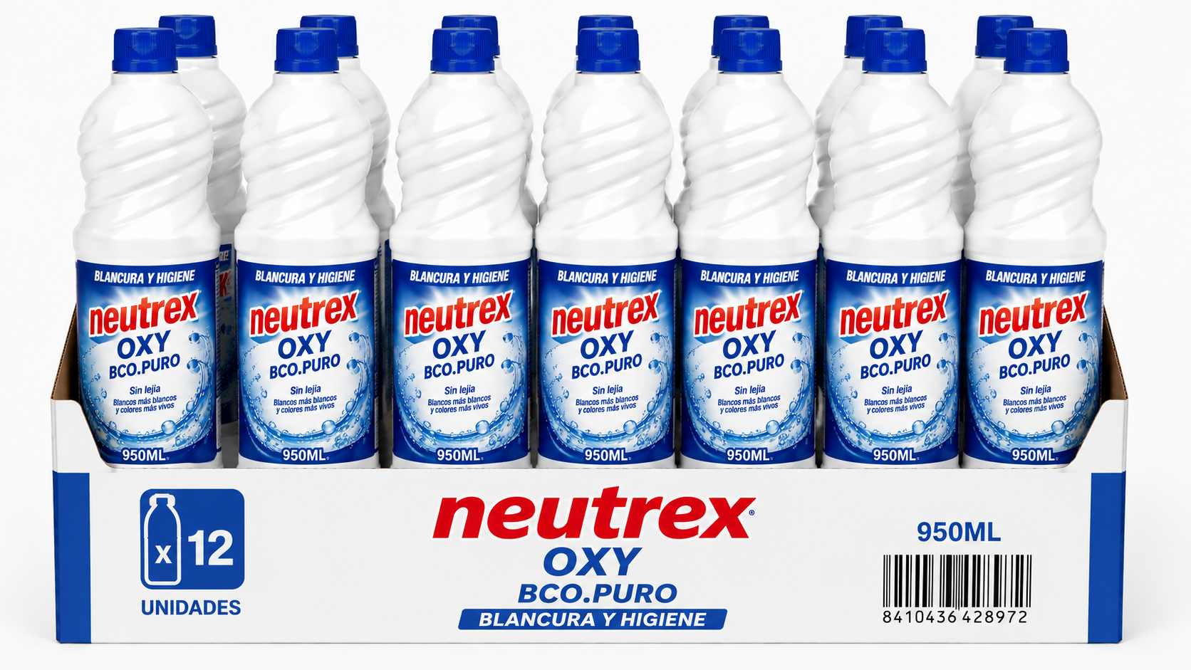 Neutrex OXY Bco.puro | 950ML | Caja de 12 | Botella plástico