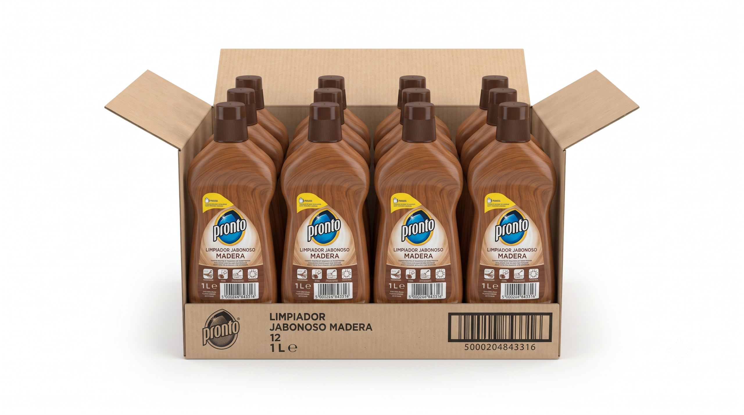 Pronto Limp.jabonoso Madera | 750ML / 1 L. | Caja de 12