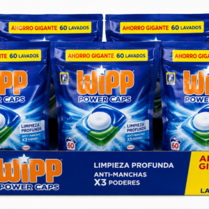 WIPP Power CAPS | 33 LAV. / 60 LAV. | Caja de 5 | Cápsulas/Pastillas