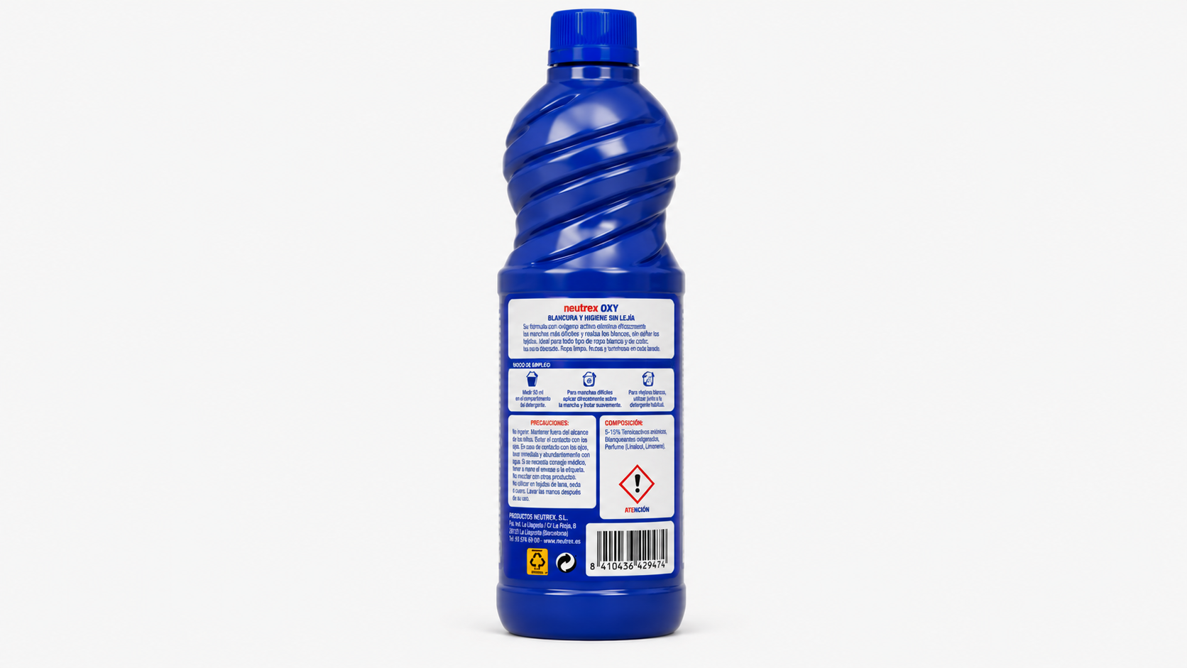 Neutrex OXY | 950ML | Caja de 12 | Botella plástico - imagen 3