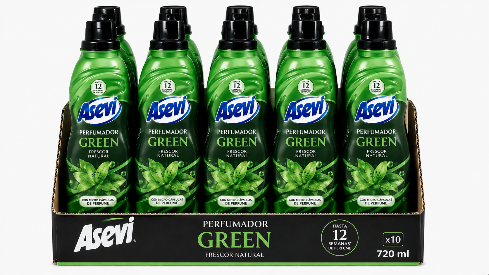 Asevi Perfumador Green | 720ML | Caja de 10 - imagen 3