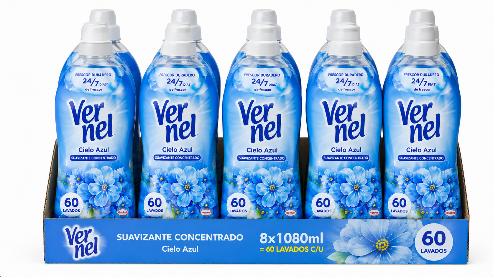 Vernel Suavizante Concentrado | 1080 ML / 60 DOSIS | Caja de 8 - imagen 2