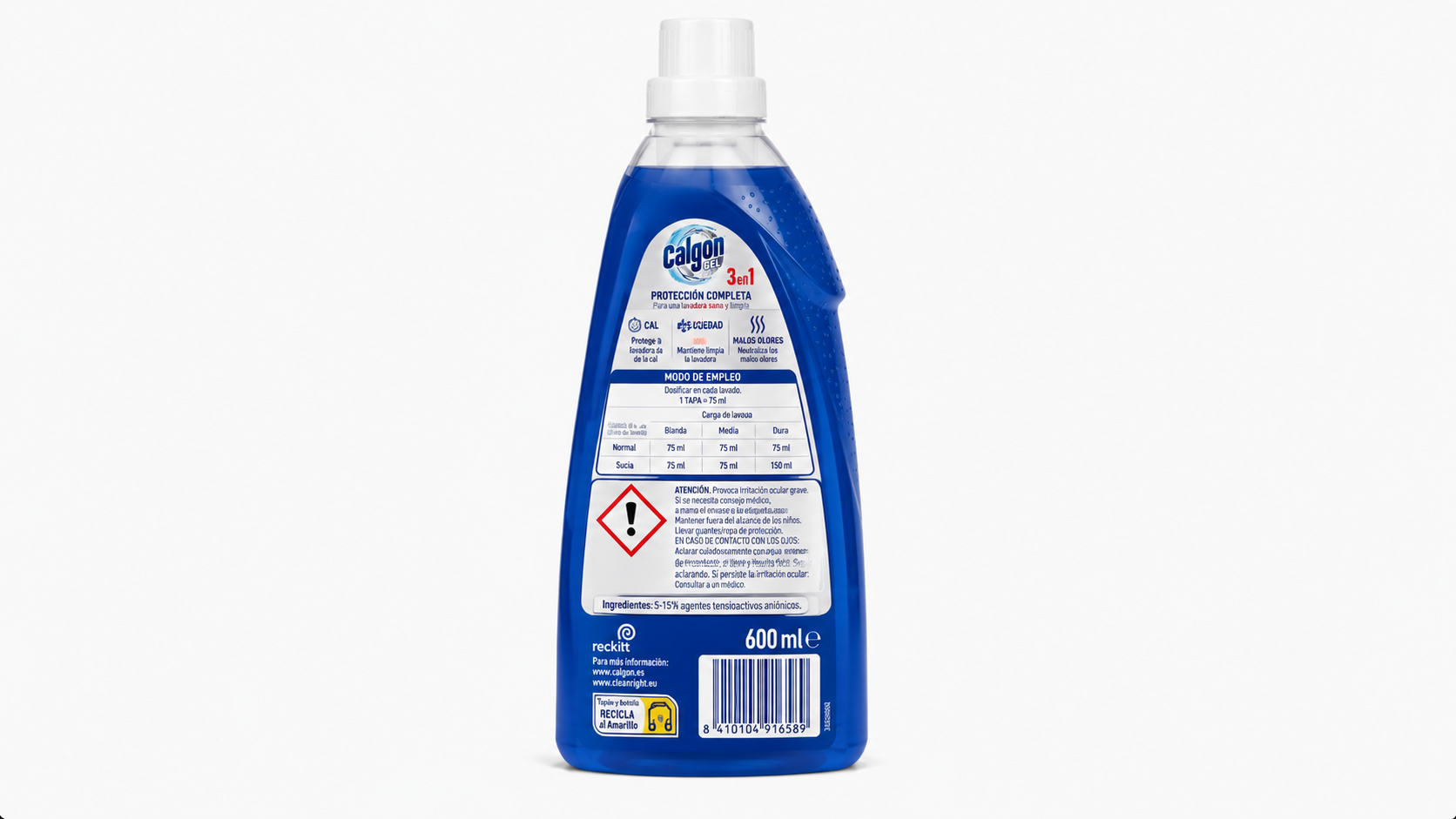 Calgon Antical GEL | 600ML / 750ML | Caja de 12 | Botella plástico - imagen 2