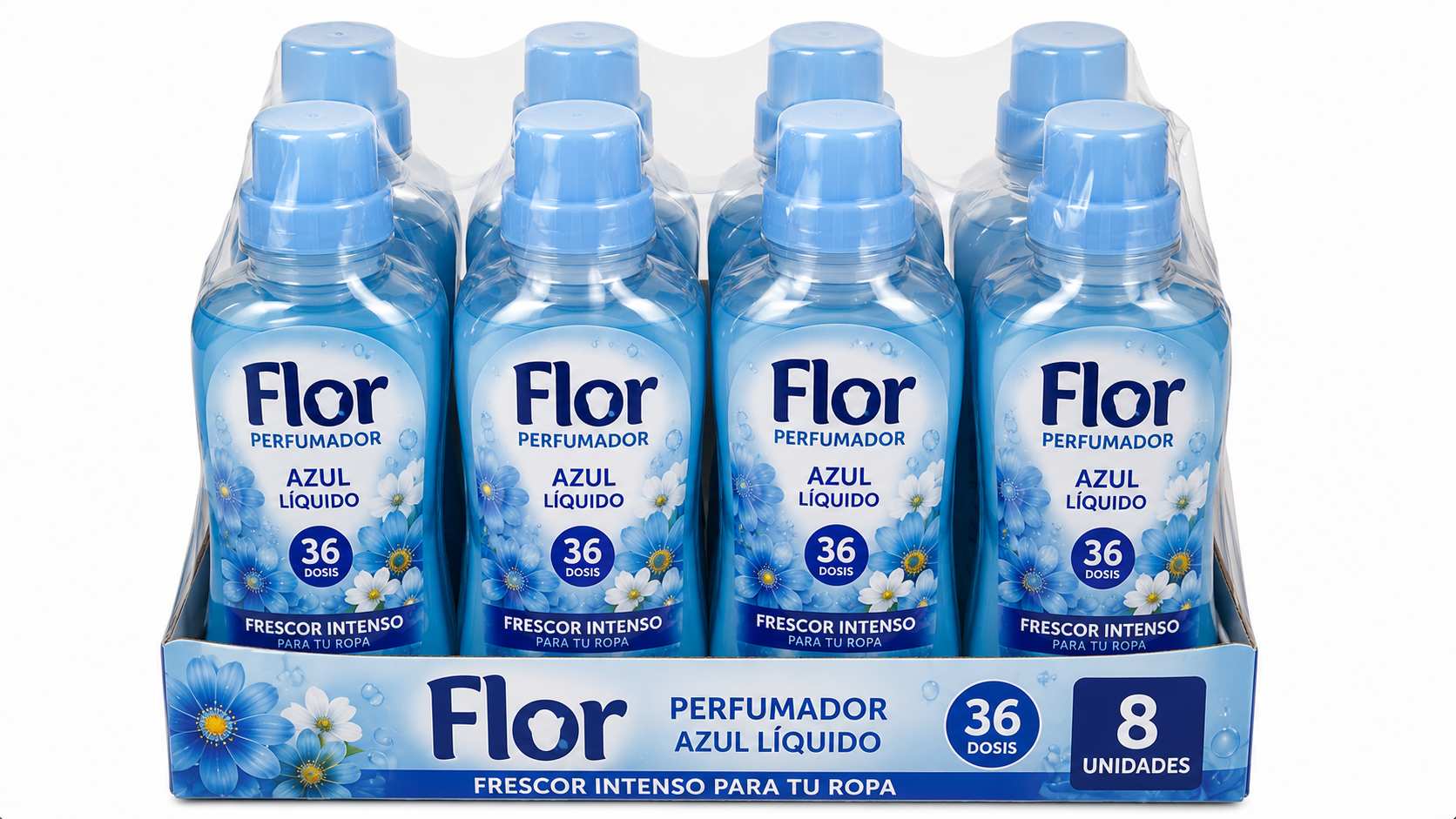 FLOR Perfumador AZUL Liquido | 36 DOSIS | Caja de 8 | Botella plástico - imagen 3