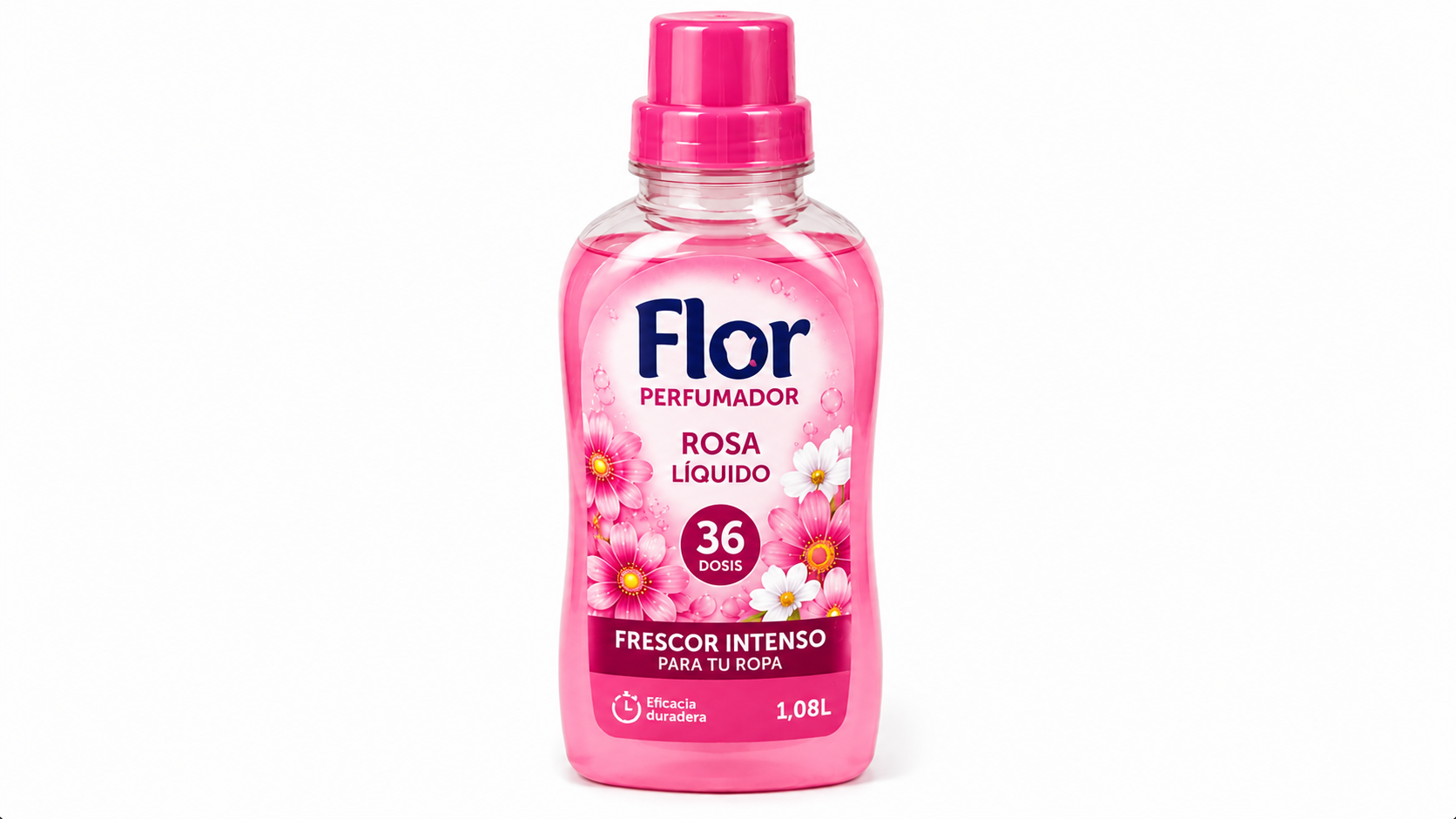 FLOR Perfumador ROSA Liquido | 36 DOSIS | Caja de 12 | Botella plástico - imagen 2