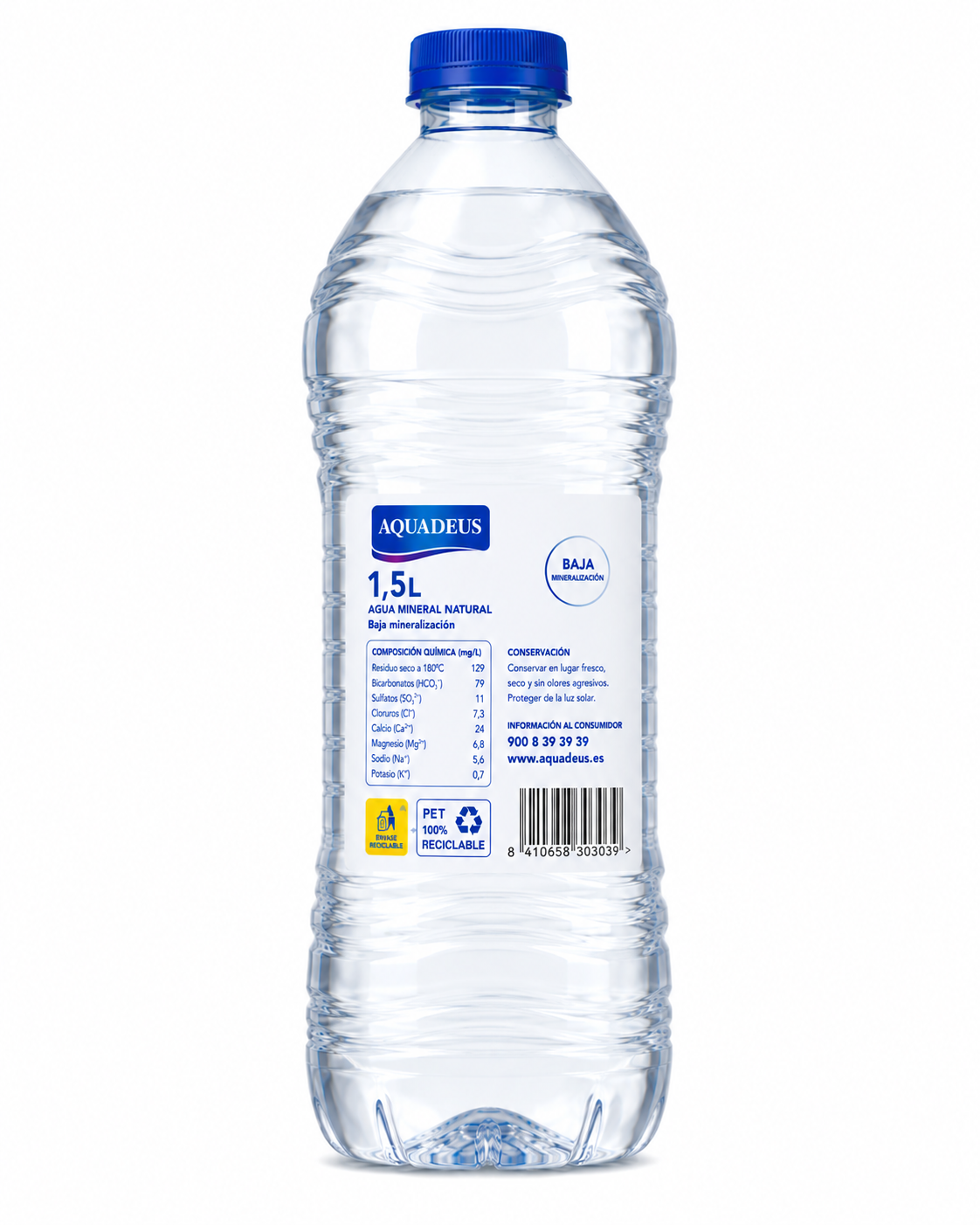 Agua Mineral Natural Aquadeus | Pack de 6 Botellas (1.5 L) - imagen 8