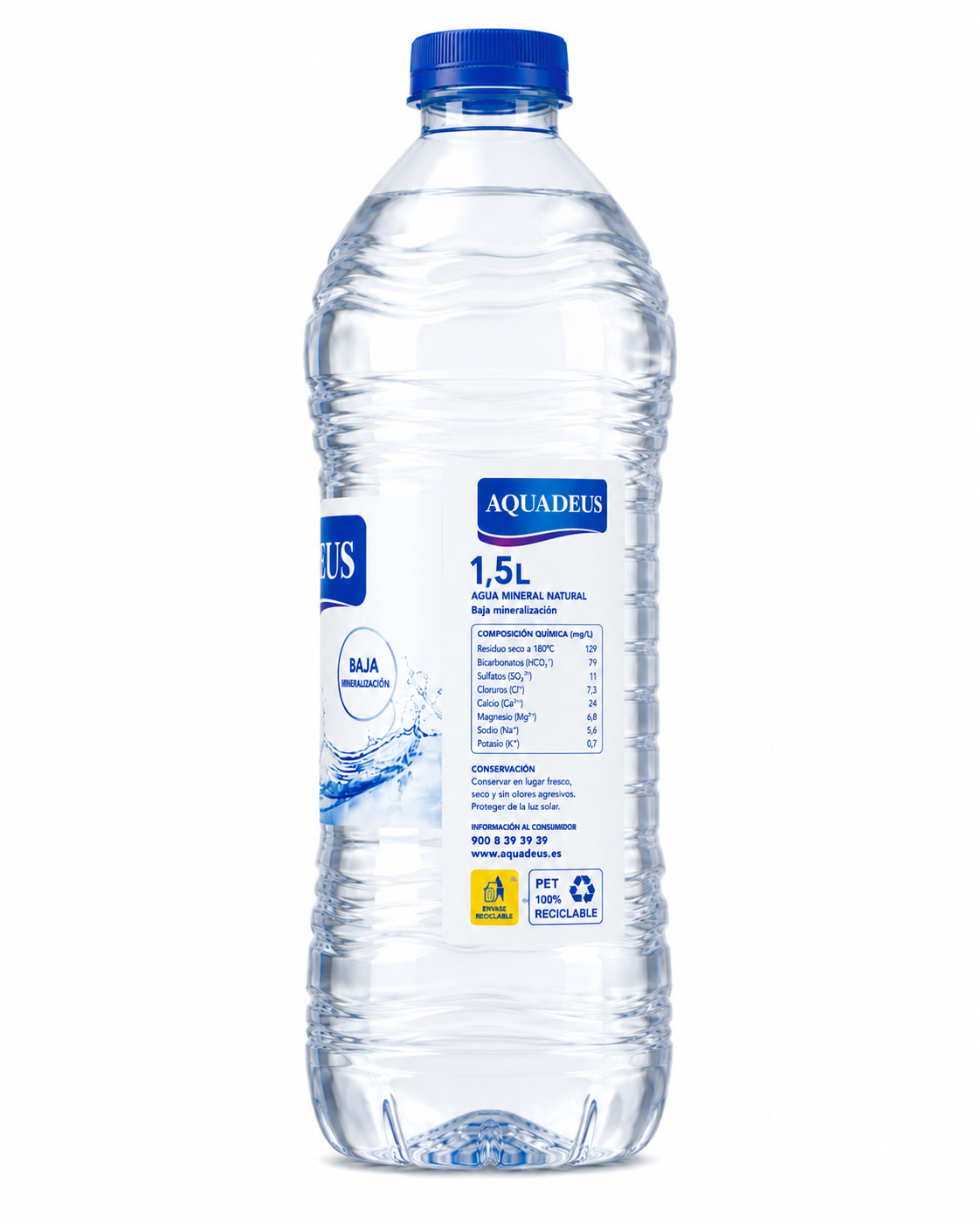 Agua Mineral Natural Aquadeus | Pack de 6 Botellas (1.5 L) - imagen 9