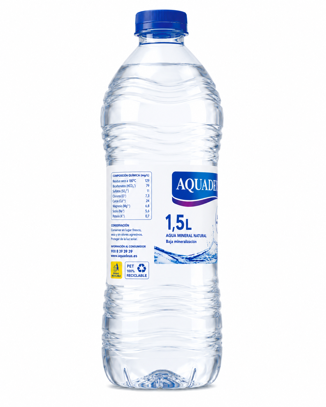 Agua Mineral Natural Aquadeus | Pack de 6 Botellas (1.5 L) - imagen 10