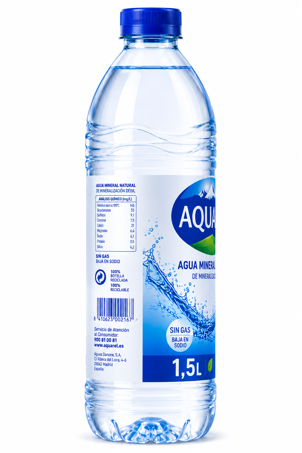 Agua Mineral Natural Aquadeus | Pack de 6 Botellas (1.5 L) - imagen 6