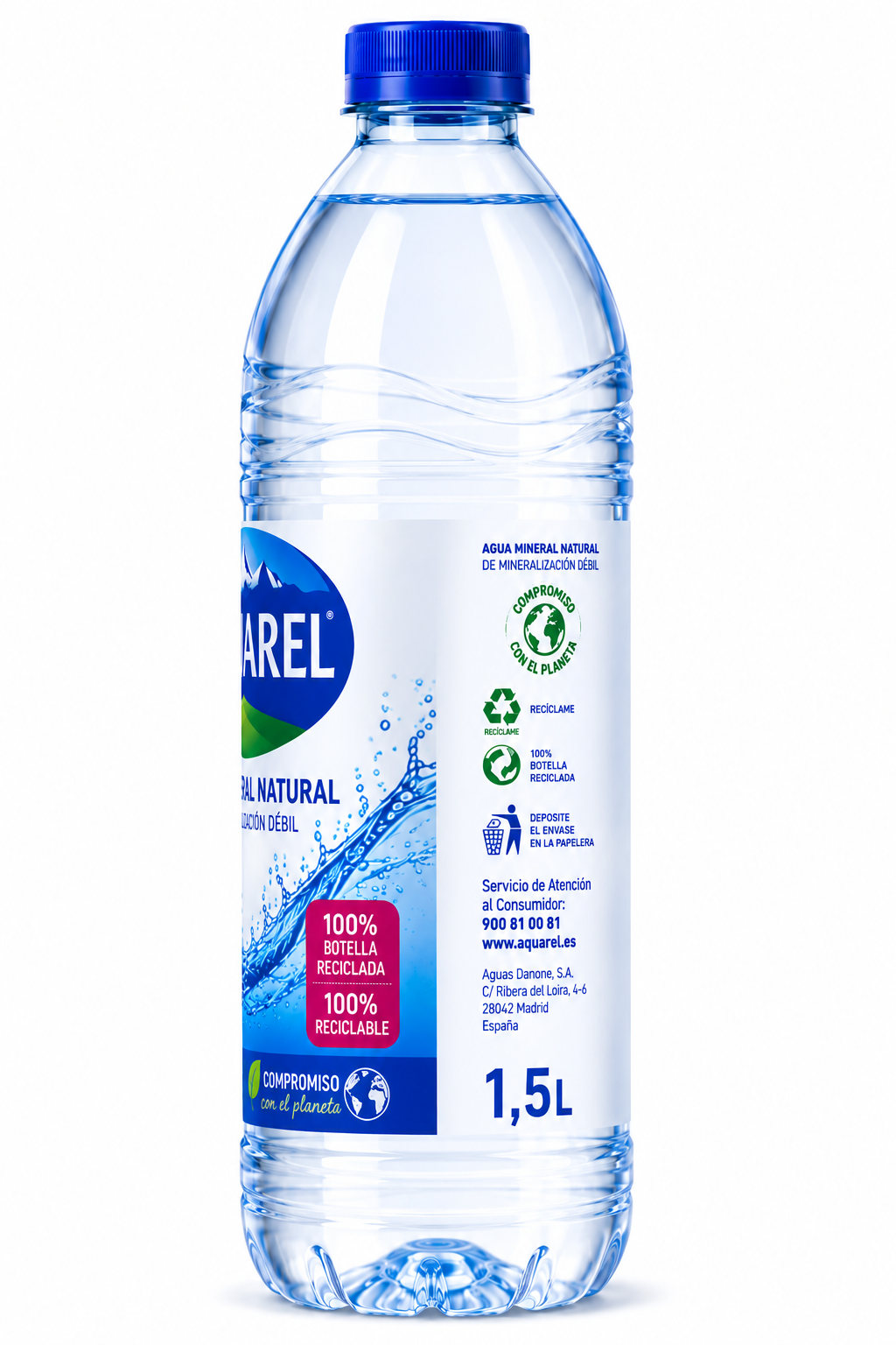 Agua Mineral Natural Nestlé Aquarel | Pack de 6 Botellas (1.5 L)