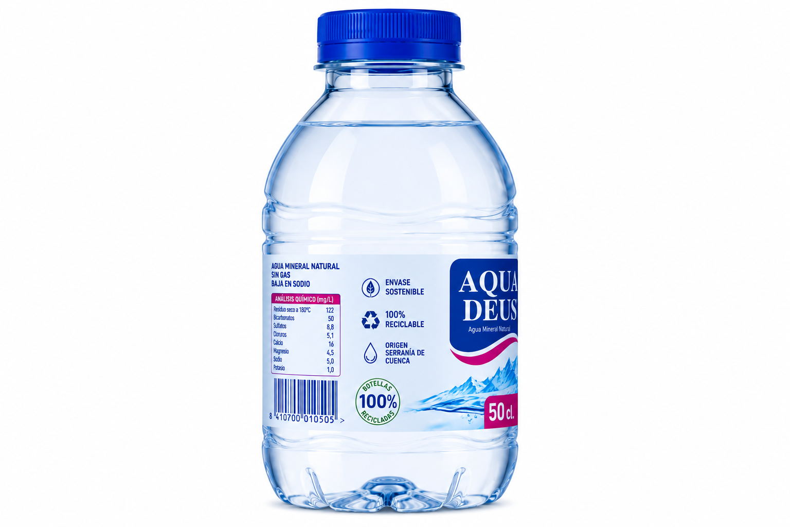 Agua Mineral Natural Aquadeus | Pack de 12 Botellas (50 cl) - imagen 5