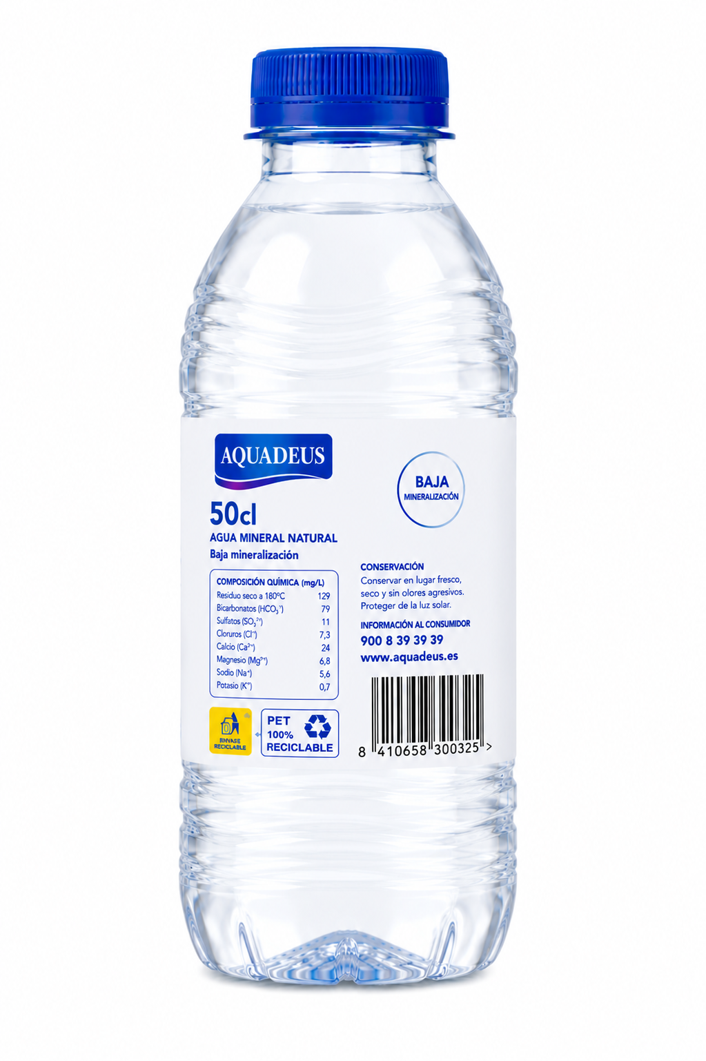 Agua Mineral Natural Aquadeus | Pack de 12 Botellas (50 cl) - imagen 11