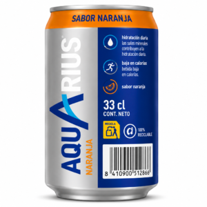 Aquarius Naranja | Caja de 24 Latas (33 cl) - imagen 6