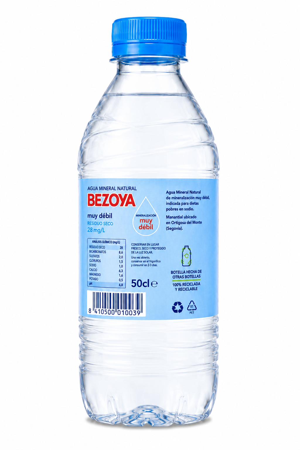 Agua Mineral Natural Bezoya | Caja de 24 Botellas (50 cl) - imagen 9