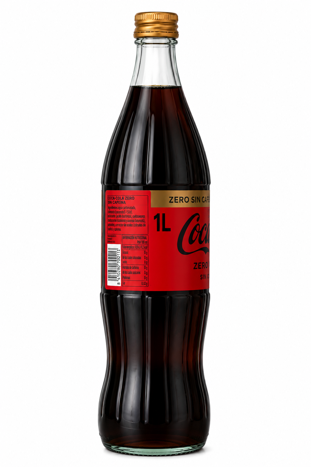 Coca-Cola Zero Sin Cafeína | Caja de 12 Unidades (Botella de Cristal, 1 L) - imagen 8