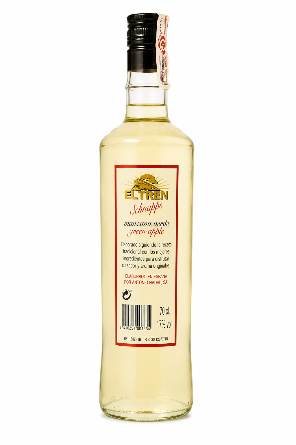 El Tren Schnapps de Manzana Verde Botella de Cristal 70 cl - imagen 9