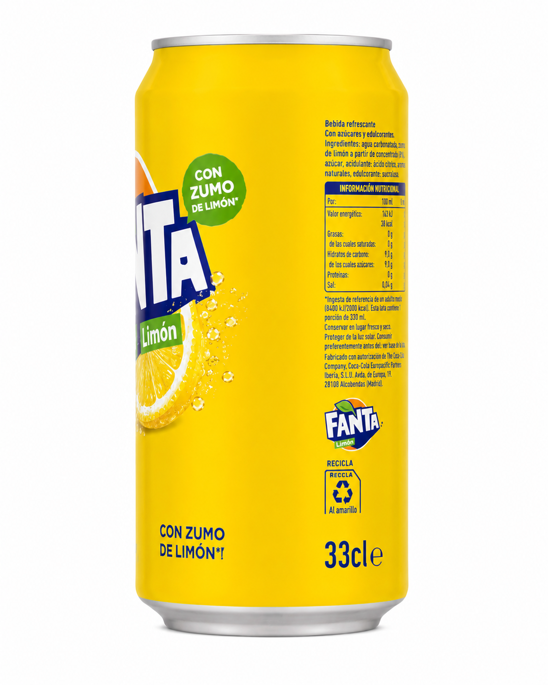 Fanta Limón Zero | Caja de 24 Latas (33 cl) - imagen 5