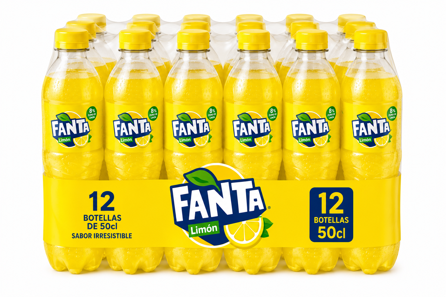 Fanta Limón | Pack de 12 Botellas (50 cl)