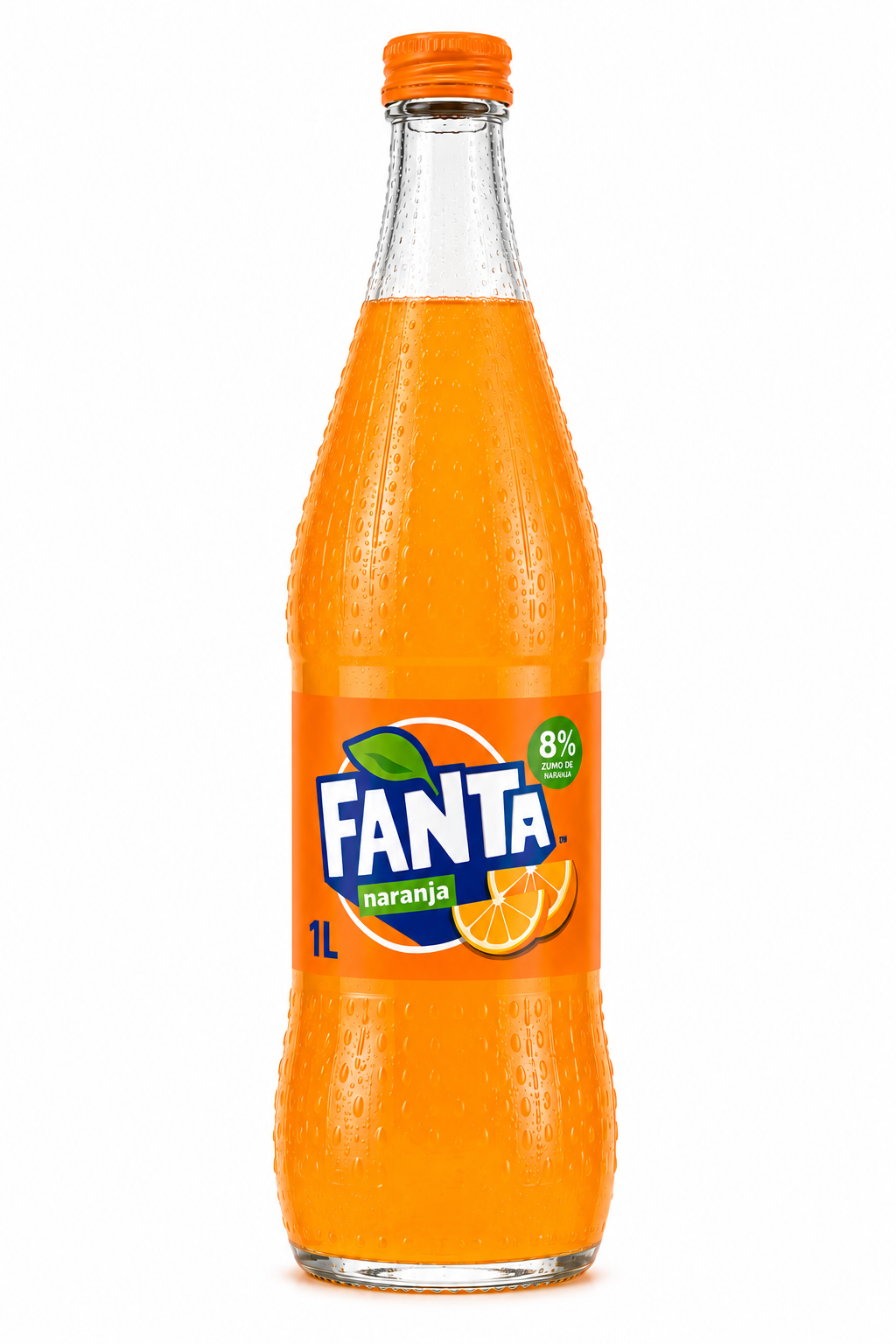 Fanta Naranja | Caja de 12 Unidades (Botella de Cristal, 1 L)