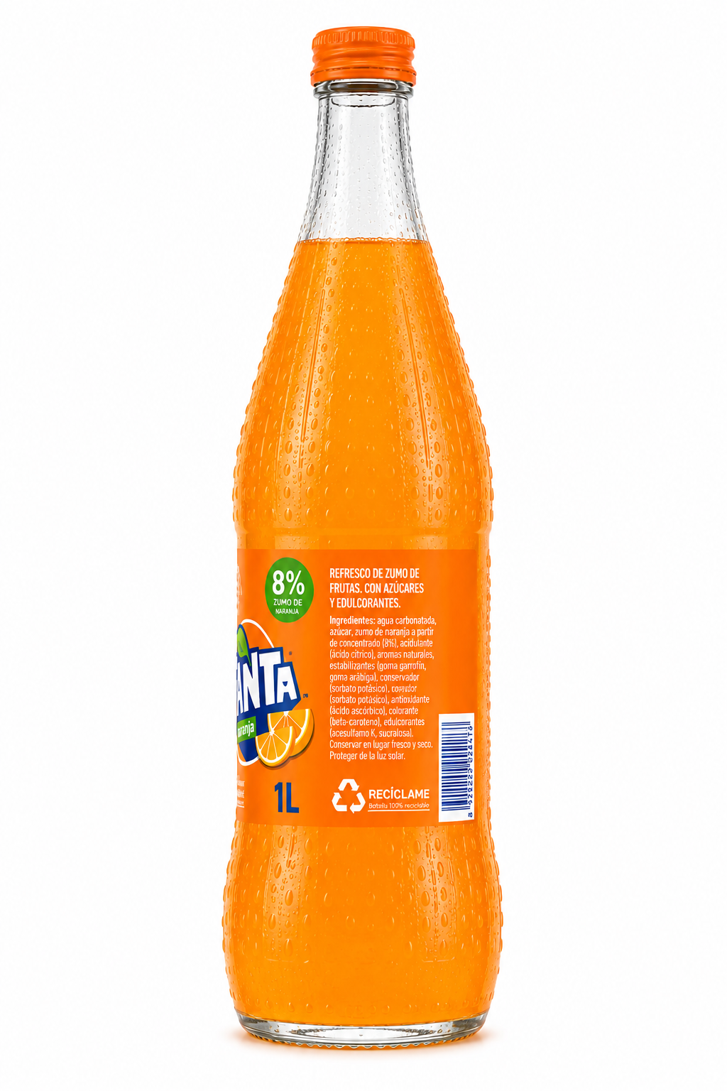 Fanta Naranja | Caja de 12 Unidades (Botella de Cristal, 1 L) - imagen 6