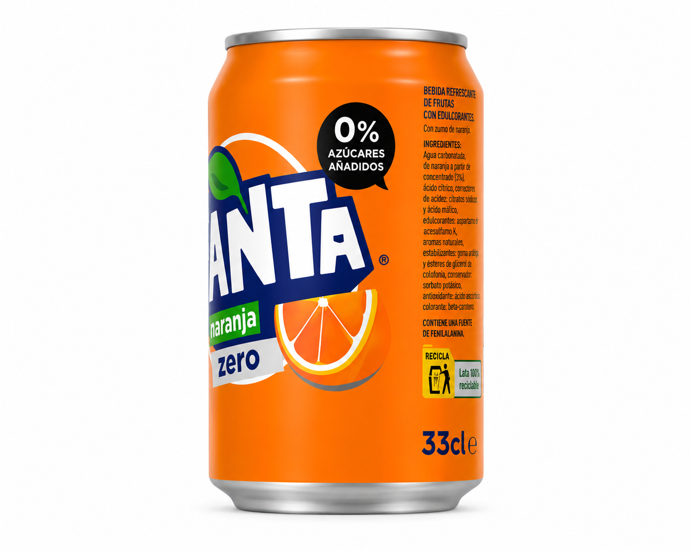 Fanta Naranja Zero | Caja de 24 Latas (33 cl) - imagen 6