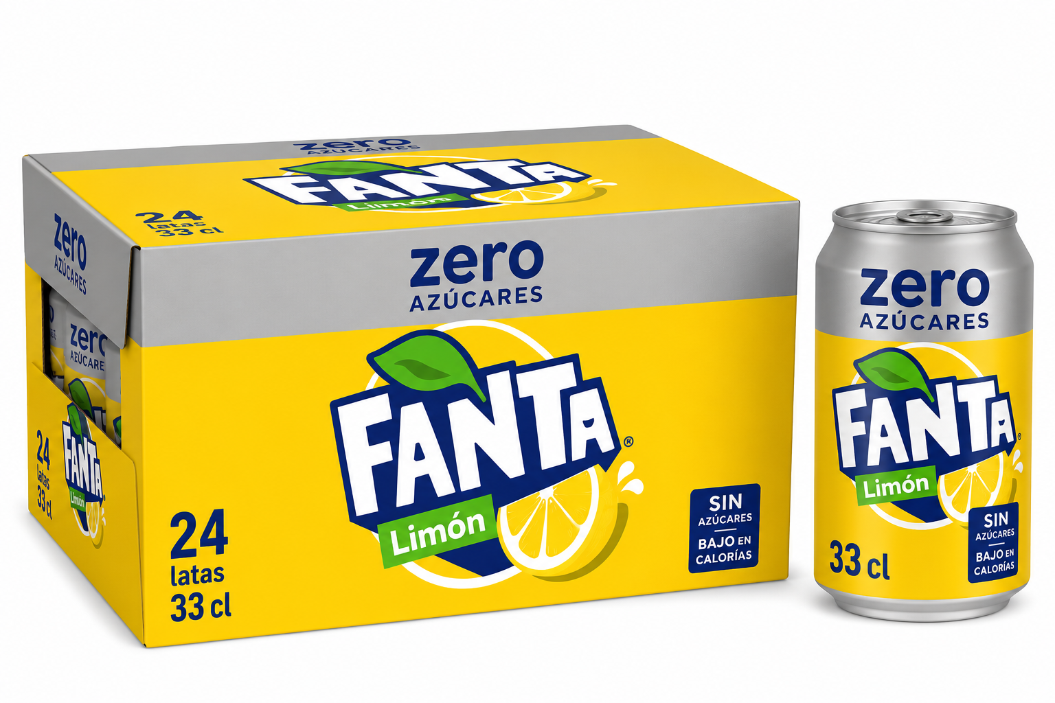 Fanta Limón Zero | CAJA-24 (33 cl.)