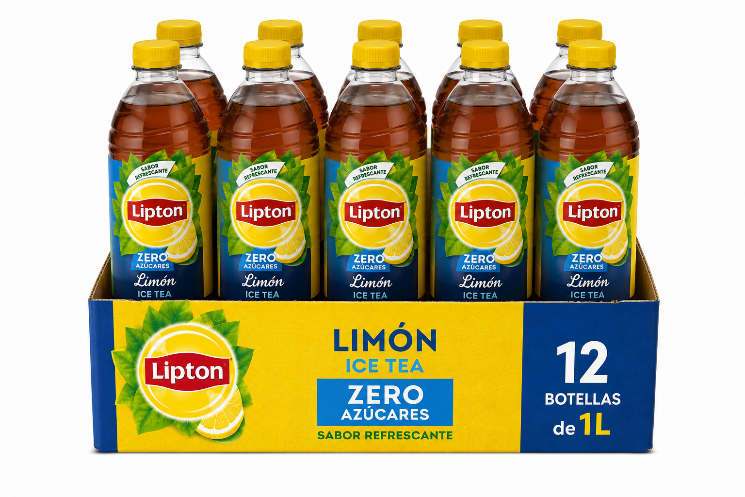 Lipton Limón Zero | Caja de 12 Botellas (1 L)