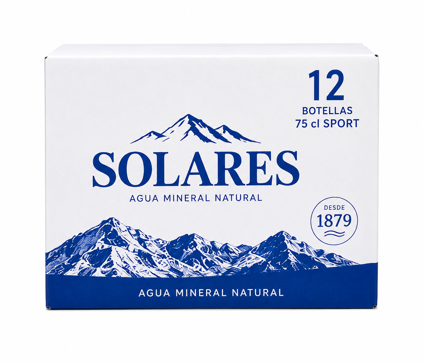Agua Mineral Natural Solares | Caja de 12 Botellas (75 cl) - Tapón Sport - imagen 2