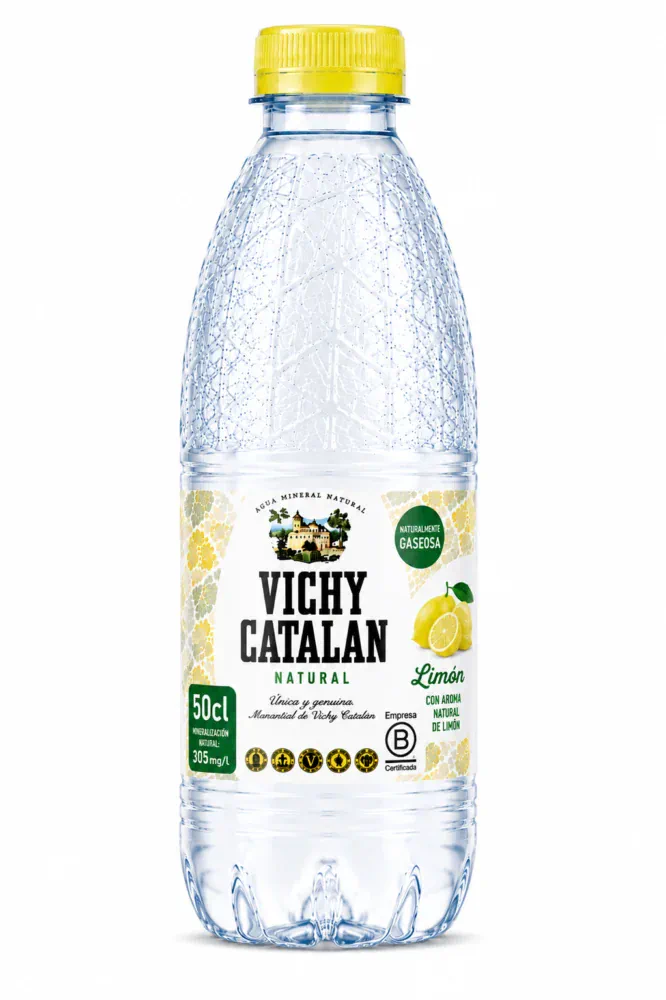 Agua Mineral Natural Carbónica Vichy Catalán con Limón | Pack de 12 Botellas (50 cl) - imagen 6