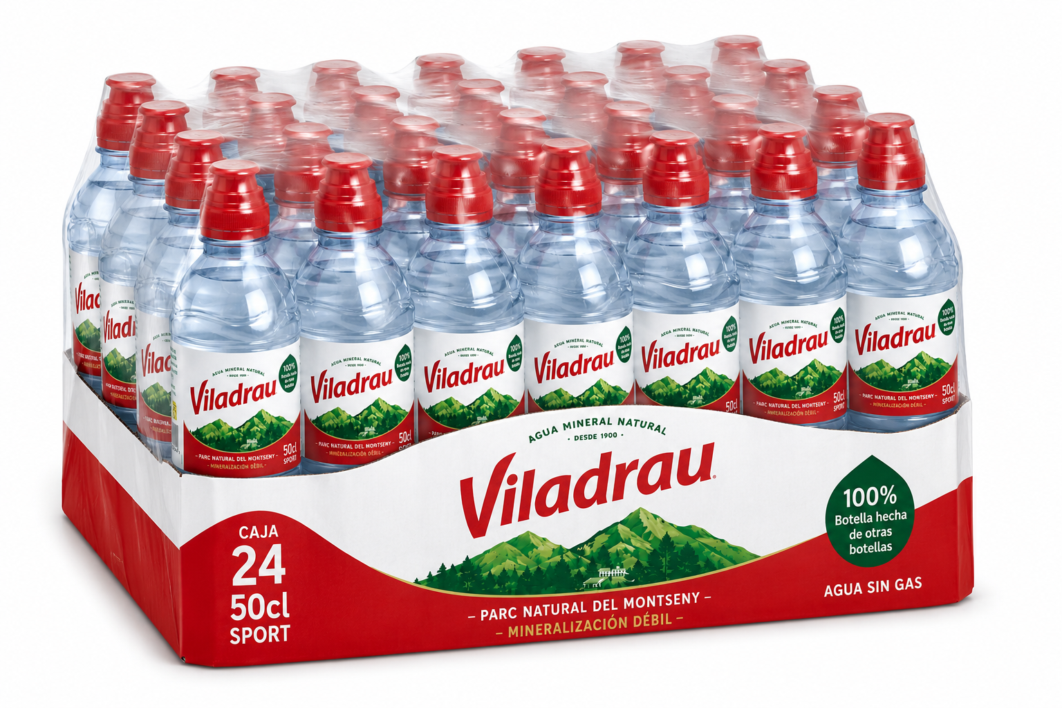 Agua Mineral Natural Viladrau | Caja de 24 Botellas (50 cl)