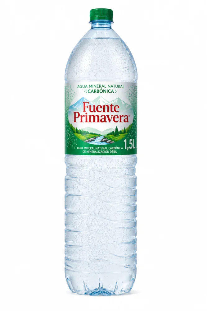 Agua Mineral Natural Carbónica Fuente Primavera 1,5 L Botella Pet
