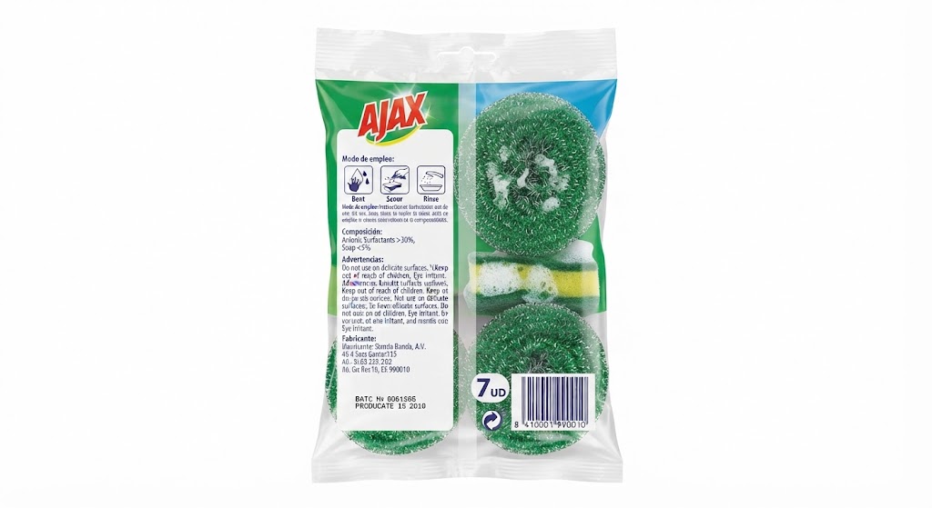 Ajax Estropajos Jabonosos 7ud