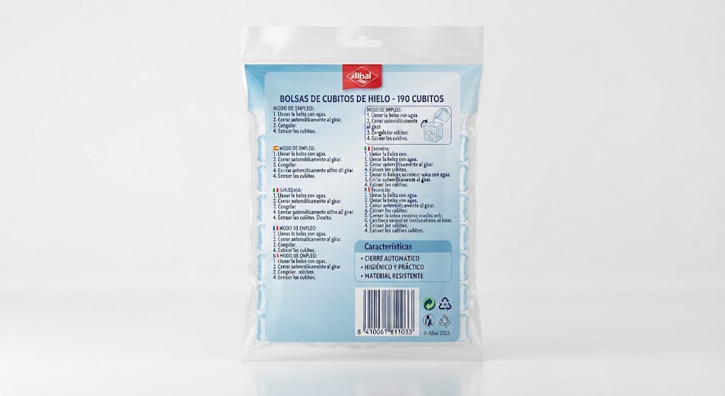 Albal Bolsas de Cubitos de Hielo 190 Cubitos