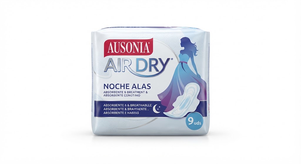 Ausonia AIR DRY Noche ALAS 9 uds