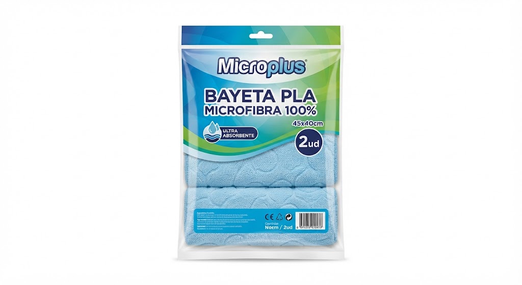 Bayeta PLA Microfibra 100% Microplus 45x40cm 40cm / 2ud
