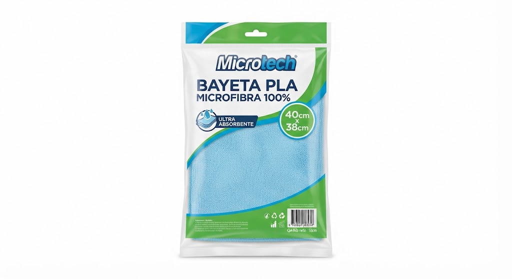 Bayeta PLA Microfibra 100% Microtech 40cm / 38cm