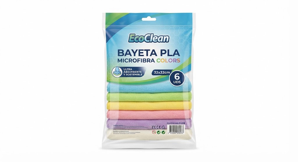 Bayeta PLA Microfibra Colors 32x32cm 32CM / 6 UDS