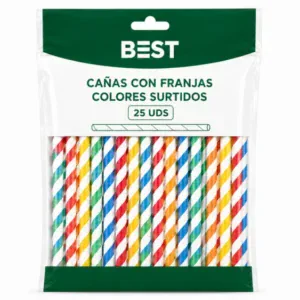 Best Caña Rayas Colores Surtidos 25 uds