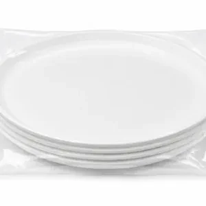 Best Plato Reutilizable Blanco Llano 25 Cm 5 Uds