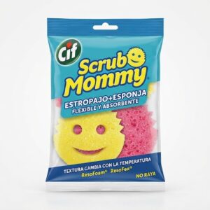 Cif Scrub Mommy Estropajo+esponja Flexible y Absorbente