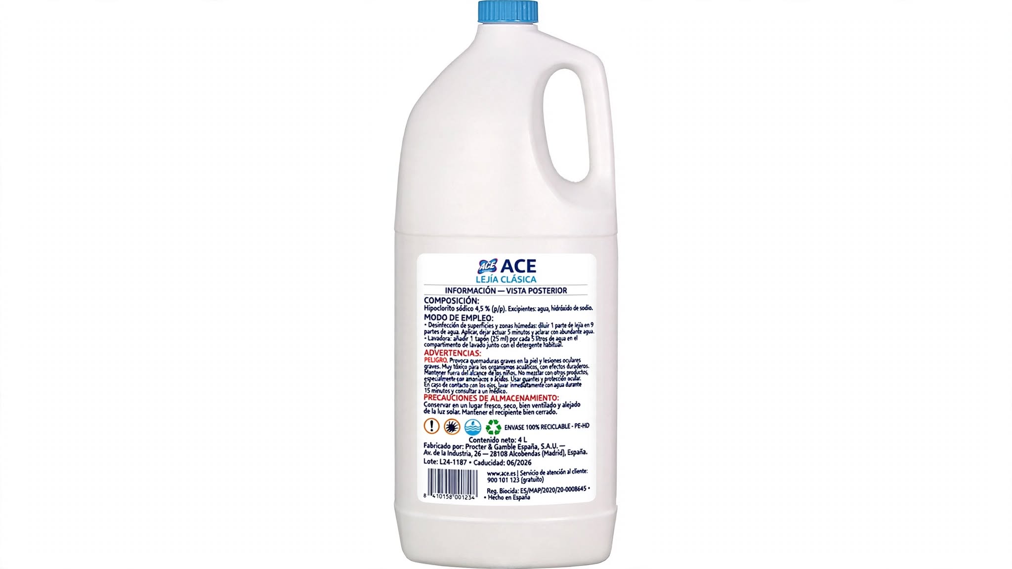 Ace Lejia 4 L Botella Plástico
