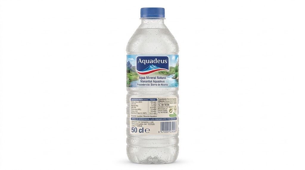 Agua Mineral Natural Aquadeus Botella Pet 50 cl