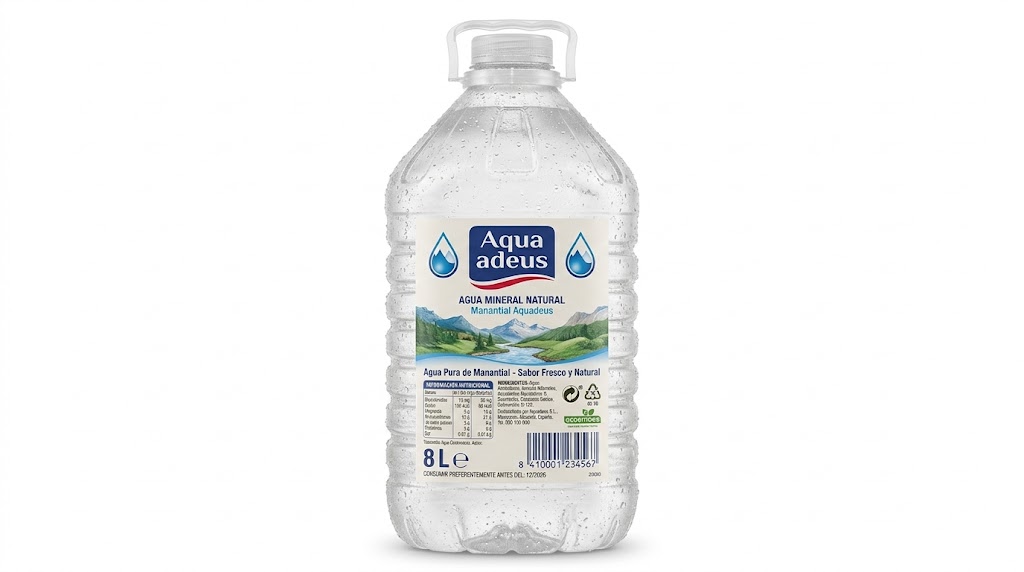 Agua Mineral Natural Aquadeus Botella Pet 8 L