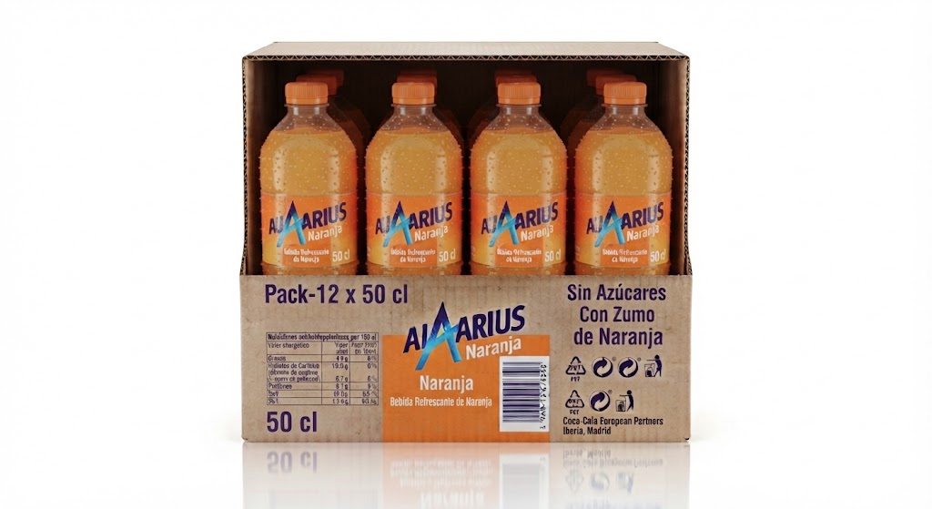 Aquarius Naranja Botella Pet 50 cl Pack-12