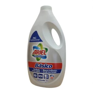 Ariel Basico Detergente Líquido 60 Dosis / 3 l Botella Plástico