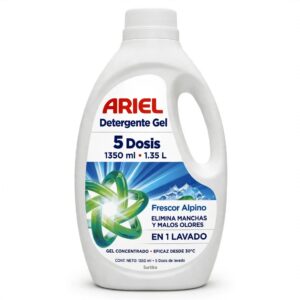 Ariel Detergente Gel 5 Dosis / 1350 ml Botella Plástico