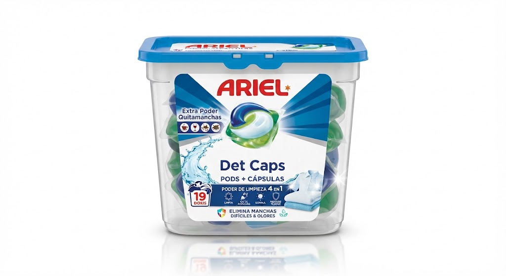 Ariel Pods Extra Poder Quitamanchas 19 Dosis Cápsulas/pastillas